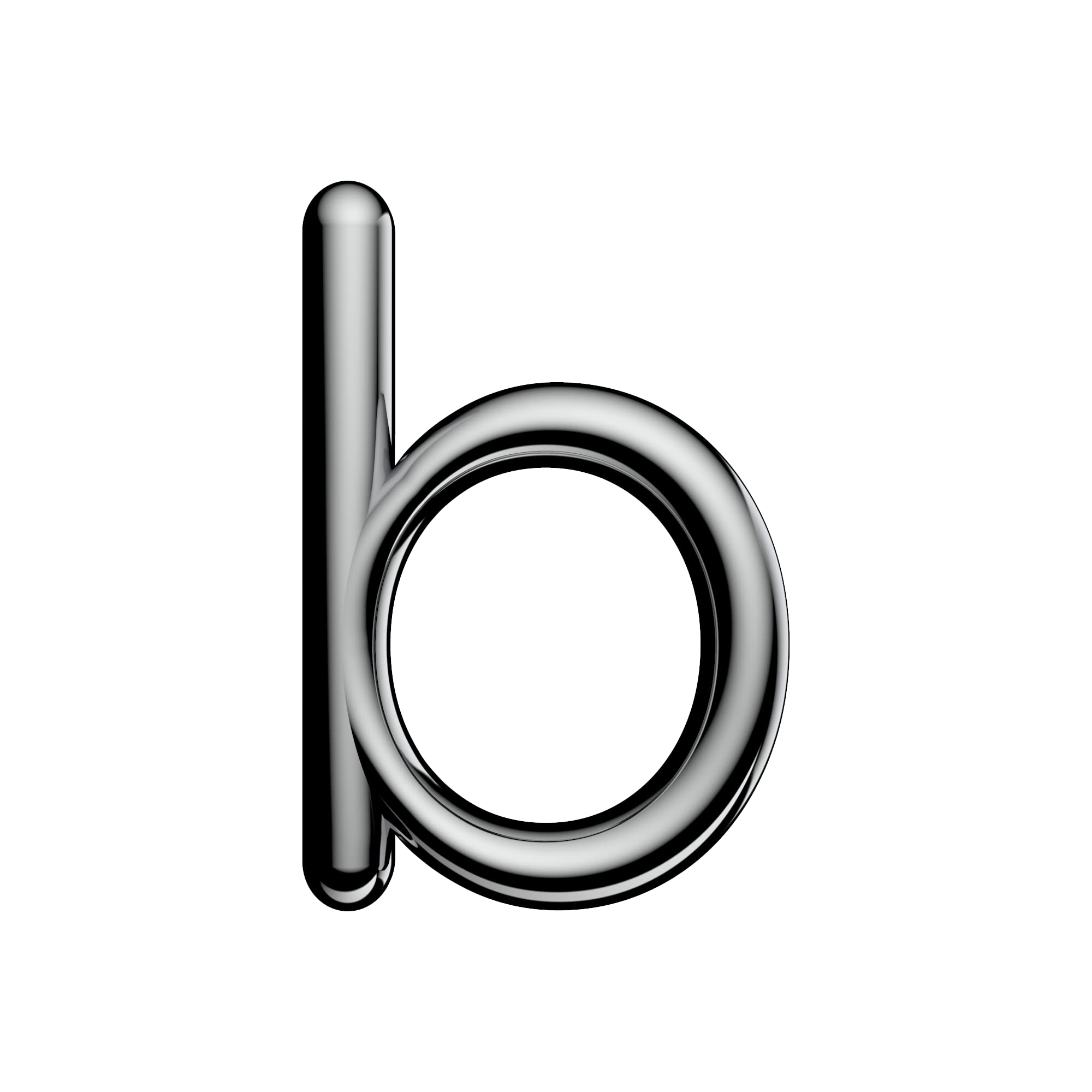 Ultion Sweet Chrome Door Numbers 'b' - 3inch height - Self Adhering, No Drilling or Screwing Required …