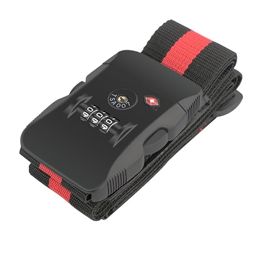 Kosee Correa Extensible Apta TSA con Candado de 3 Diales para Maletines y Maletas de Viaje ...