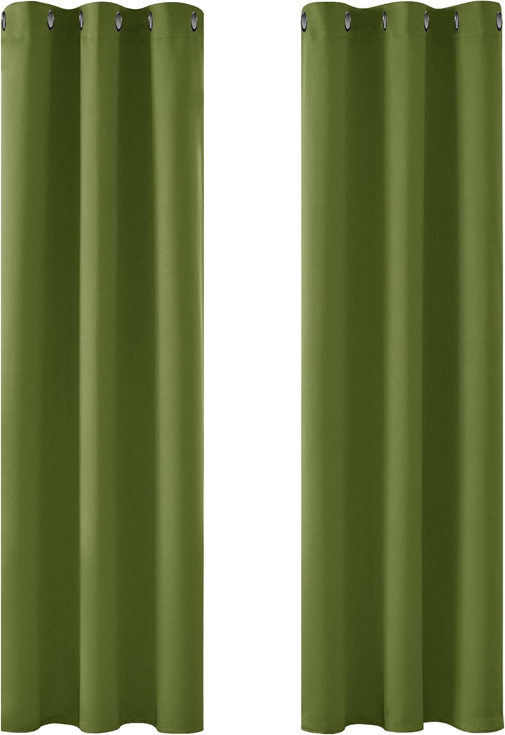 Deconovo Green Room Darkening Thermal Curtains 2 Panels 42 x 90 Inch Eyelet