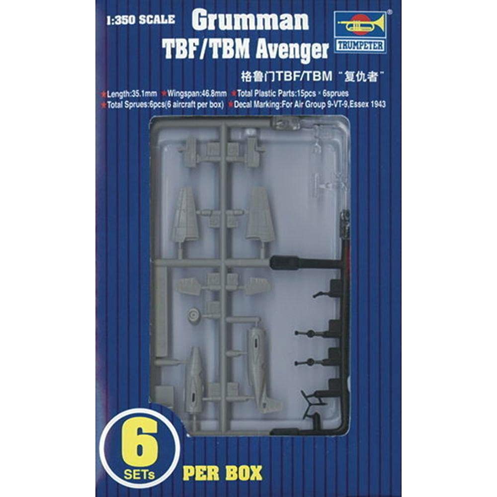 Trumpeter 1:350 - Grumman TBF/TBM Avenger (6 pcs)