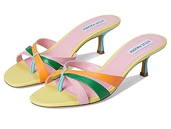 Steve Madden Women's Cary Heeled Sandal, Bright