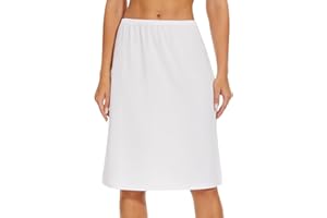 MANCYFIT Women's Half Slips for Under Dresses Non Cling Under Skirt Slips with Single Side Slits