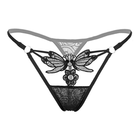 SUCES Dessous Damen Frauen Briefs Lace Panties Elegant Spaß Tangas G-String Dessous Unterwäsche Stickerei String Tanga 2018 E