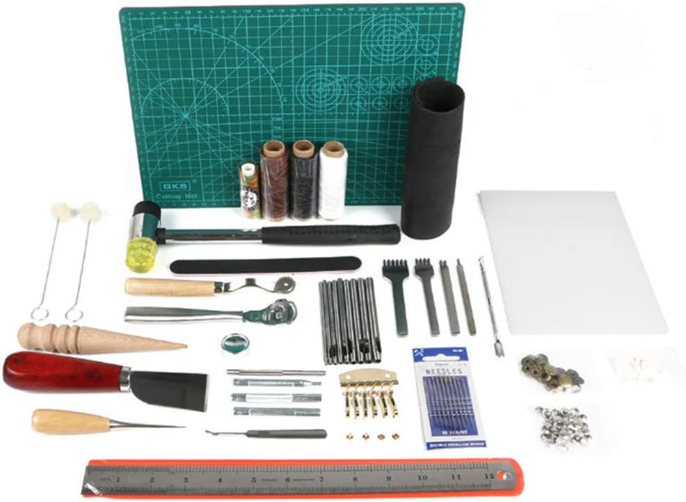 kit di attrezzi per la lavorazione della pelle