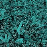 MMvolesy Crinkle Paper Shreds - 2LBS Teal Gift Filler for Gift Wrapping, Baskets, Boxes | Eco-Friendly Easter, Christmas, Birthday Decoration | Bulk Basket Stuffing for Crafts & Party Decor