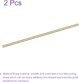 DMiotech 2 Pack Brass Solid Rod 3mm x 350mm Lathe Bar Stock DIY Craft view 5