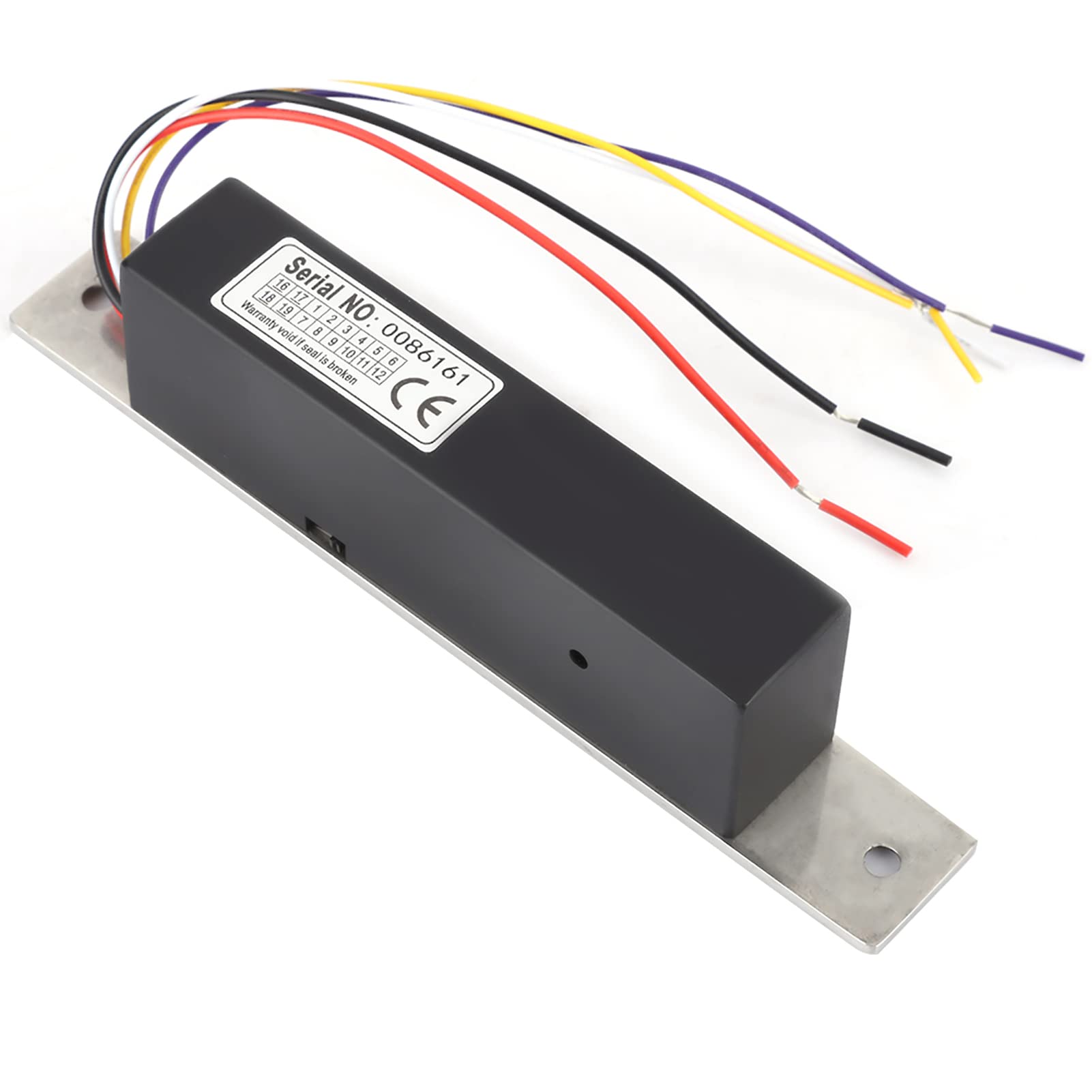 12V/24V Electromagnetic Locks, Alluminum Single Door Electric Magnetic Lock Access Control Signal Feedback for Glass Door/Wooden Door