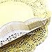 LoBake 12 inches golden round paper lace doilies cupcake bread placemats home dinner tableware 100 pieces per pack