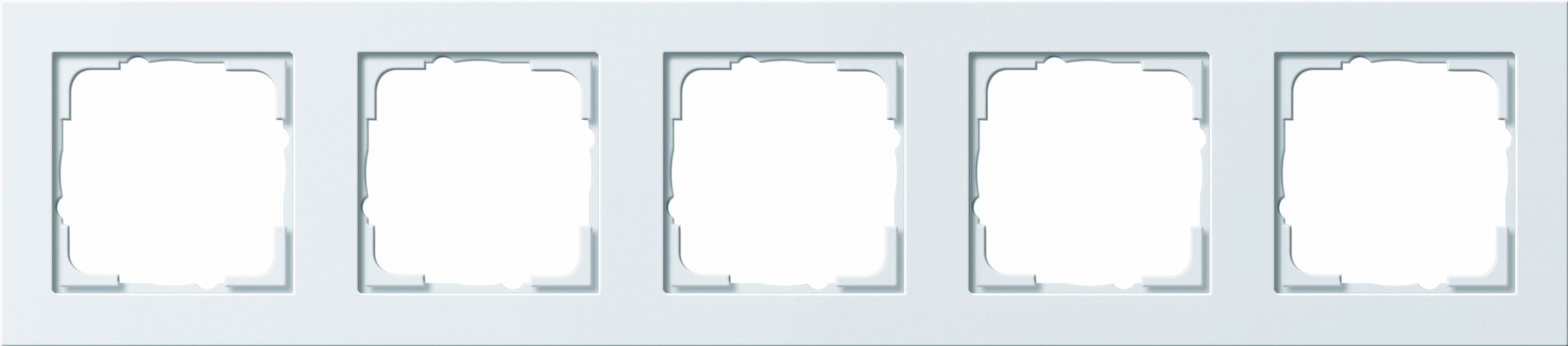 GIRA 021529 Cover Frame, 5 Gang Gira E2 pure white