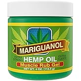 Mariguanol Extra Strong Muscle Rub Gel with Hemp Oil, Menthol & Camphor – Cooling, Fast-Absorbing Topical Gel for Post-Workout Active Lifestyles – Net Wt. (4 Ounce (Pack of 1))