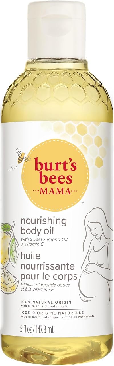 Burt's Bees Body Oil Pregnancy Stretch Marks Vitamin E Sweet Almond Lemon