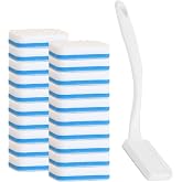 Magic Sponge Eraser Brush, 20 Replacement Pads with Handle | Quick Replacement Design, Works For Kitchen, Bathroom, Tile, Sink And Baseboards，Household Daily Cleaning