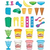 Play-Doh Kitchen Creations Ice Cream Party Play Food Set with 6 Non-Toxic Play-Doh Colors, 2-Ounce Cans