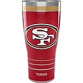 Tervis Traveler NFL San Francisco 49ers - MVP Triple Insulated Tumbler Travel Cup Keeps Drinks Cold & Hot, 30oz, Stainless Steel