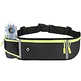 Running Belt Fanny Pack, Running Waist Pack for Women & Men,Waterproof Running Waist Pack,Money Belt, Running Gear Accessories (Black yellow)
