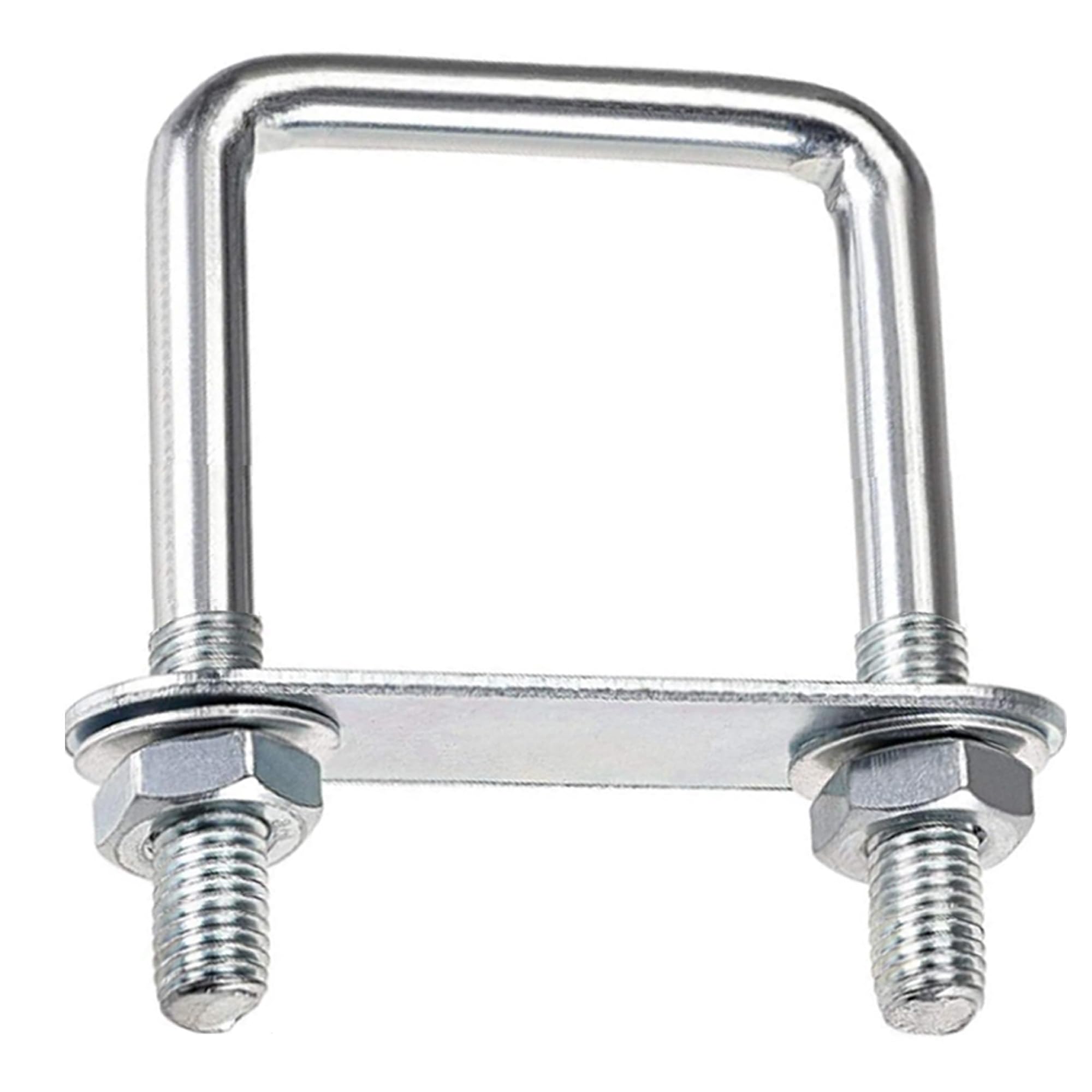 duoyif Stainless Steel M10 U-Bolt 85x125mm Square With Nut Frame Plate Washer for Pipe Fastening