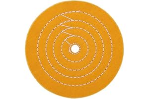 SCOTTCHEN Buffing Polishing Wheel Yellow 8 inch (50 Ply) for Bench Grinder 5/8" Arbor Hole - 1pcs