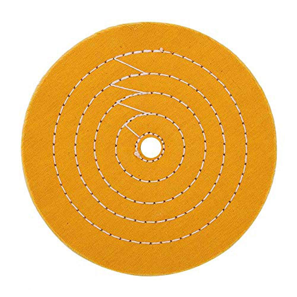 SCOTTCHEN Buffing Polishing Wheel Yellow 8 inch (50 Ply) for Bench Grinder 5/8" Arbor Hole - 1pcs