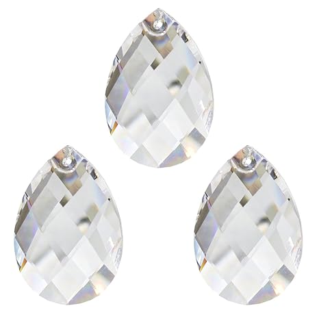 Set Kristall Pendel 50mm Facetten-Wachtel 3 Stück Regenbogenkristall Feng Shui Fensterschmuck Kronleuchter Behang mit 30% Ble