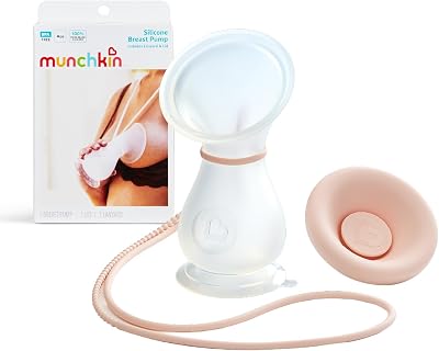 Silikon-Milchpumpe, manuelle Stillpumpe, fasst bis zu 120 ml Milch, ergonomisches Design und einfach zu bedienen, Still- und Baby-Essentials