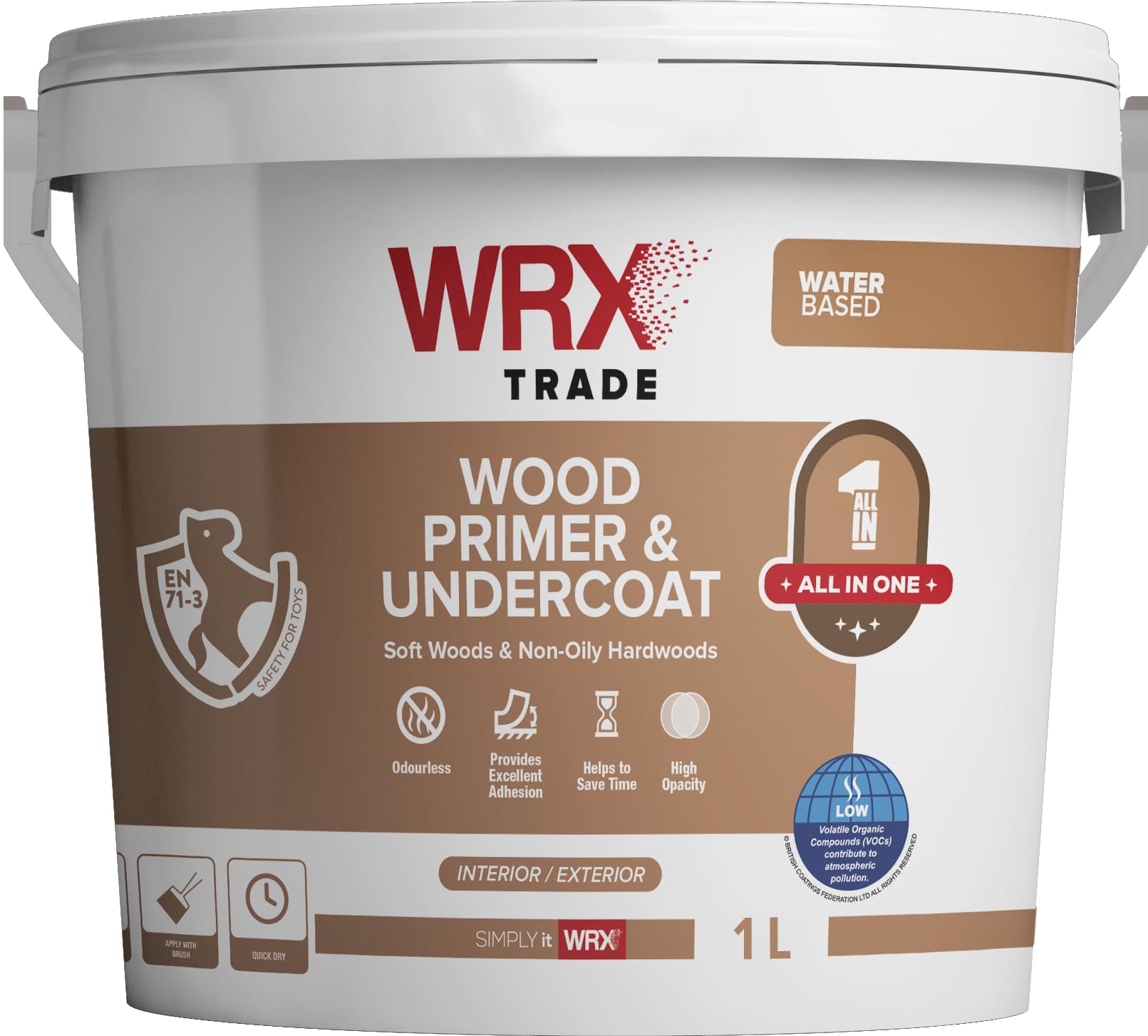 WRX TRADE WOOD PRIMER & UNDERCOAT (1lt.)