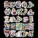 100pcs Super Mario Cartoon Stickers for Laptop Stickers Motorcycle Bicycle Skateboard Luggage Decal Graffiti Patches Waterproof Stickers for [No-Duplicate Sticker Pack]