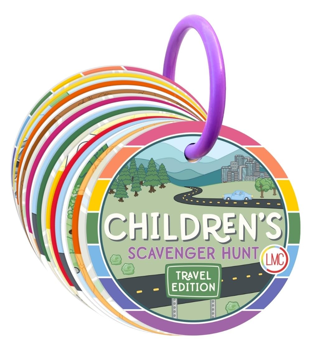 Children's Scavenger Hunt: Travel Edition | Toddler Car Activities | Road Trip Toys | Games for 2, 3 Year Old's & Up | Kids Educational Scavenger Hunt Cards