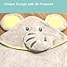 Little Tinkers World Premium Hooded Towels for Baby | Beach Or Bath Towel | Grey Elephant Design | Ultra Soft and Absorbent | 100% Cotton Childrens Swimming/Bath Towel with Hood for Girls and Boys