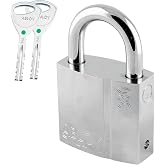ENFORCER ABLOY 330-25 Padlock, Slim 5/16" Shackle, 1" Short Clearance | SLIM SHACKLE: 5/16" (8mm) boron steel, 1" (25mm) short clearance. Brass body. Disc detainer. Trucking, Rail, Containers.