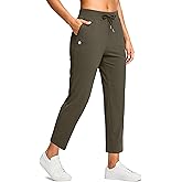 G Gradual Petite Pants for Women 24"/26" Ankle Pants 2 Pockets Stretchy 7/8 Sweatpants for Golf Travel Athletic Casual