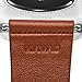KAVAJ genuine leather watch band Barcelona compatible with Apple Watch Series 6 5 4 3 2 1, 42/44mm in cognac-brown. Genuine leather replacement watch strap with classic buckle