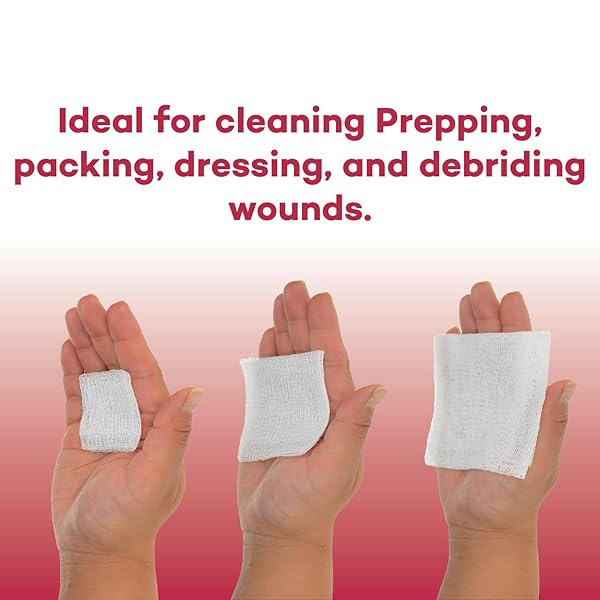 DEALMED 2’’ X 2’’ STERILE GAUZE PADS (100 COUNT) DISPOSABLE AND INDIVIDUALLY WRAPPED MEDICAL GAUZE PADS, WOUND CARE PRODUCT FOR FIRST AID KIT AND MEDICAL FACILITIES (PACK OF 1)