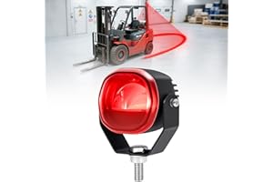 HSYFUNA Forklift Arc Safety Light, LED Warning Lamp Red Line Projection, Aluminum Housing, Stainless Steel Bracket, for Industrial Truck, Lift Truck, AGV, Warehouse, Logistics