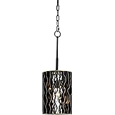 Varaluz Estela 1-Lt Mini Pendant - Matte Black/French Gold
