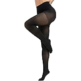 KEKING Medical Compression Pantyhose for Women & Men, Comfort 20-30 mmHg Graduated Compression Support Stockings, Closed Toe Compression Tights for Varicose Veins, Edema, Flight, Black 3XL