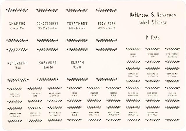 Amazon Co Jp 詰め替えボトル ラベルシール ランドリーシール 1シート30種類32枚入り 防水 耐水 ラミネート ステッカー シャンプー ボディーソープ ハンドソープ 洗濯洗剤 柔軟剤 容器 洗面所 風呂場 バスルーム 収納 整理整頓 ディスペンサー 可愛い シンプル デザイン