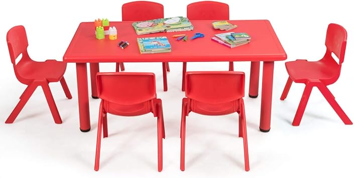 childrens rectangular table and chairs