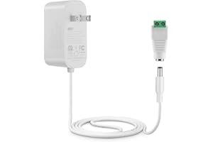 Tonton 12V Power Supply Adapter - AC 100-240V to DC 12V 3A, 36W Transformer with 5.5x2.1mm DC Female Barrel Connector to Scre