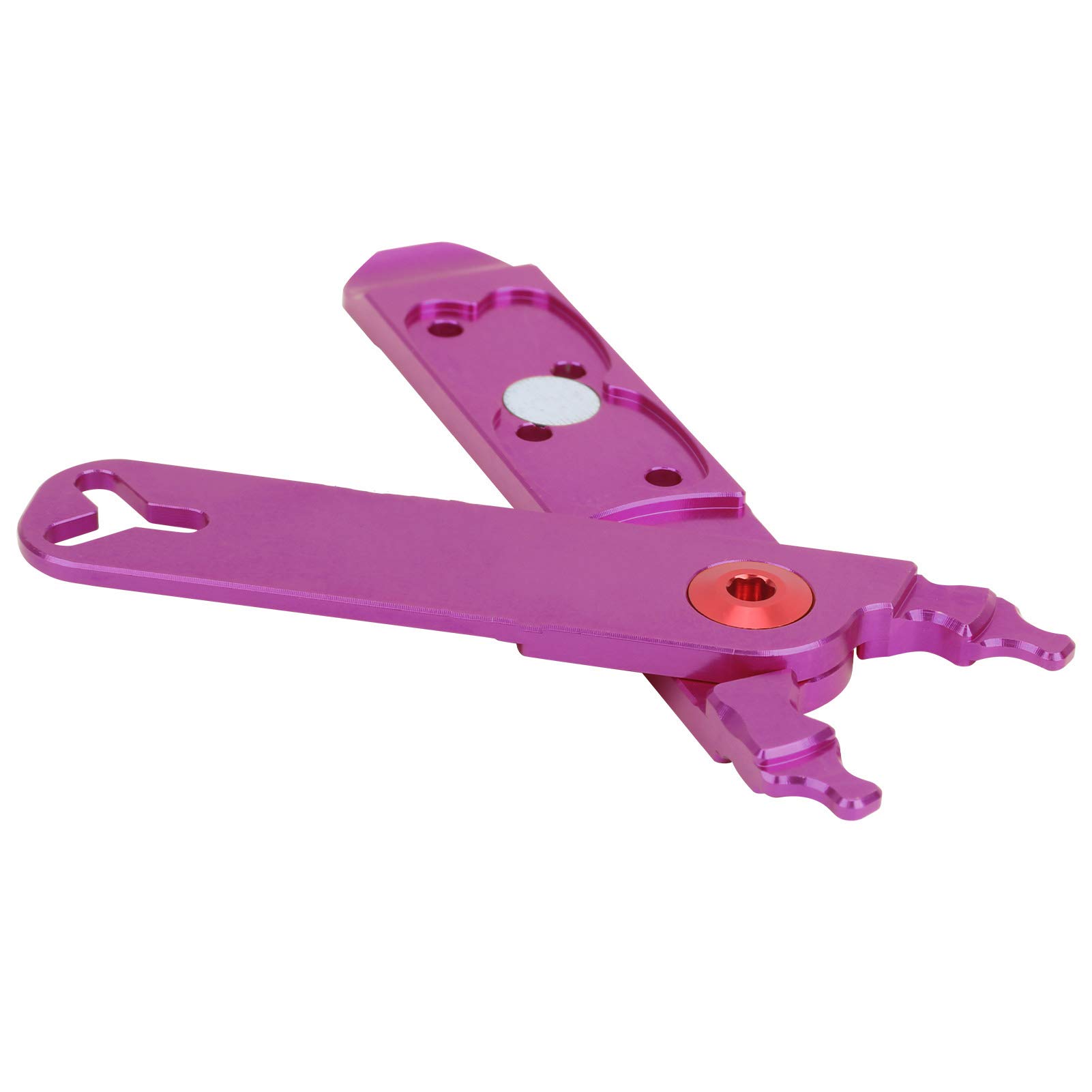 Bicycle Master Link Plier Multifunctional Quick-Link Chain Removing Tool Valve Tool Tire Lever Bike Repairing Tool(Purple)