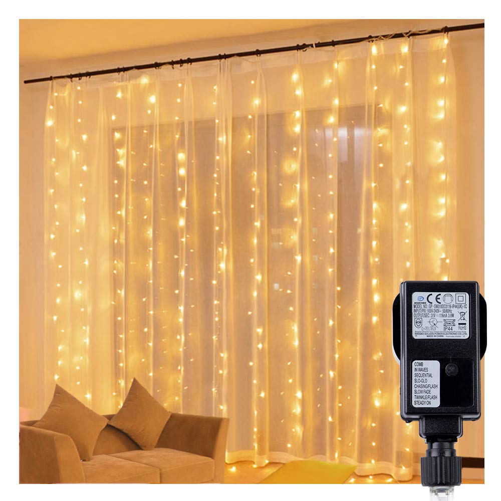 Warm White Garden Outdoors Christmas Curtain Light 2m X 2m