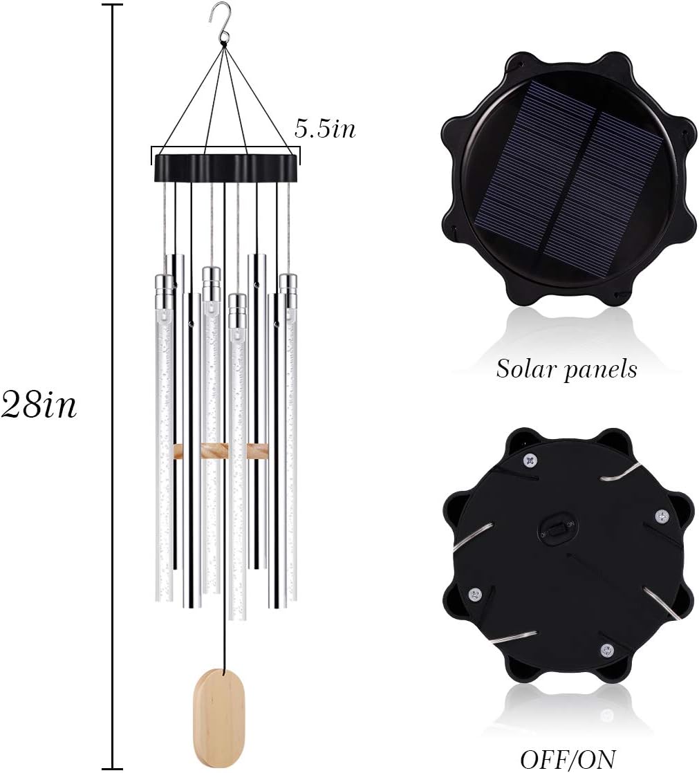 Kearui Solar Wind Chimes Light Outdoor, Memorial Wind Chimes with Colorful Light, Christmas/Housewarming Gift, Garden, Yard, Home Decor : Garden & Outdoor
