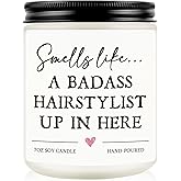 Hair Stylist Gifts, Hairdresser Gifts for Women Men, Cosmetology Graduation Present - Hair Salon Decor, Thank You Present for Hairstylist, Birthday Christmas Gift for HairDresser, Funny Scented Candle