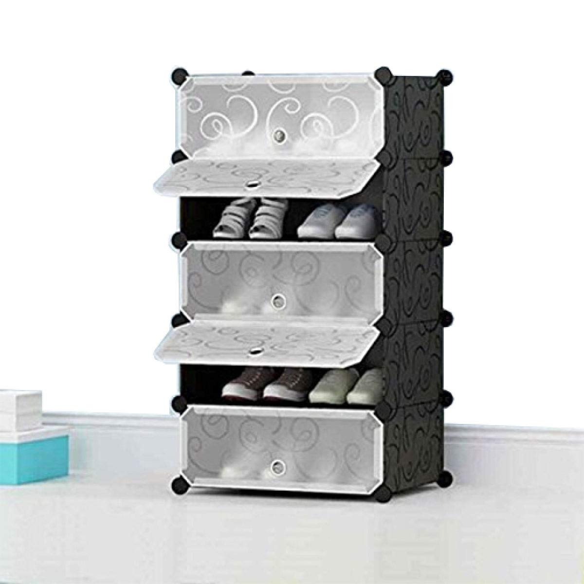 Buy Zizer ABS Connector, PP Plastic Panel 5 Tier Cube Plastic Shoe Rack
