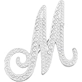 PATIKIL Letter Brooch Pins, Pearl Initial Alphabet Letter Lapel Badges Pin for Women Men Girl Wife Suits Clothes Dress Bouquet Coat Hat Bag Craft