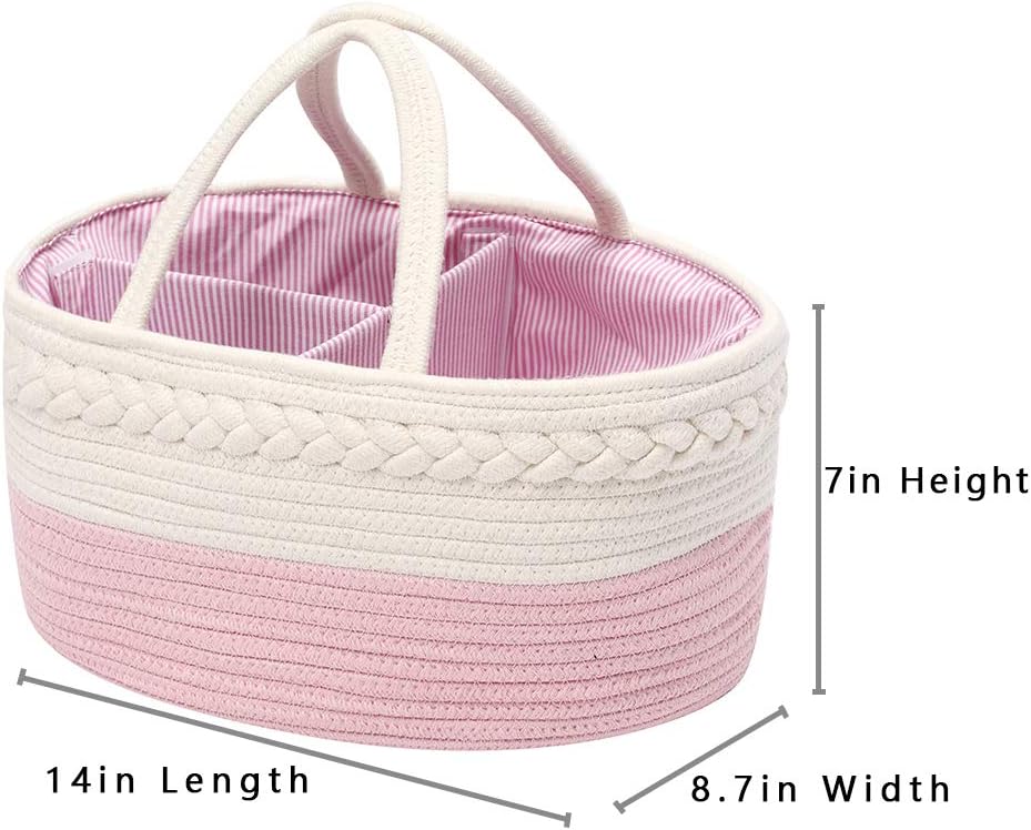 wicker nappy caddy