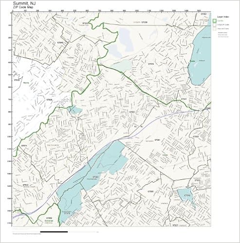 Wall Nj Zip Code Map Amazon - Zip Code Wall Map Of Summit, Nj Zip Code Map Laminated: Office  Products