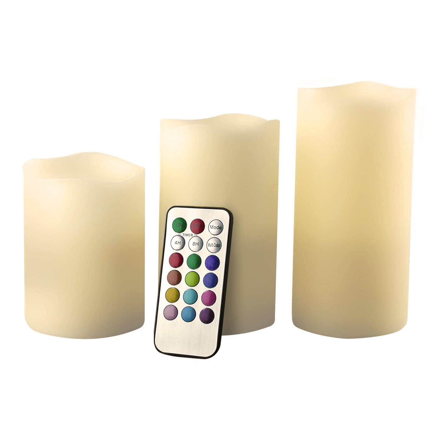 Radiant Flameless LED Candles, Remote Controlled, ColorChanging