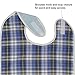 Modaliv Premium Adult Bibs for Eating Reusable Clothing Protector - Waterproof Bib with Food Catcher - Machine Washable Gift for Senior Men and Women - Extra Long Adaptive Clothing (Blue)