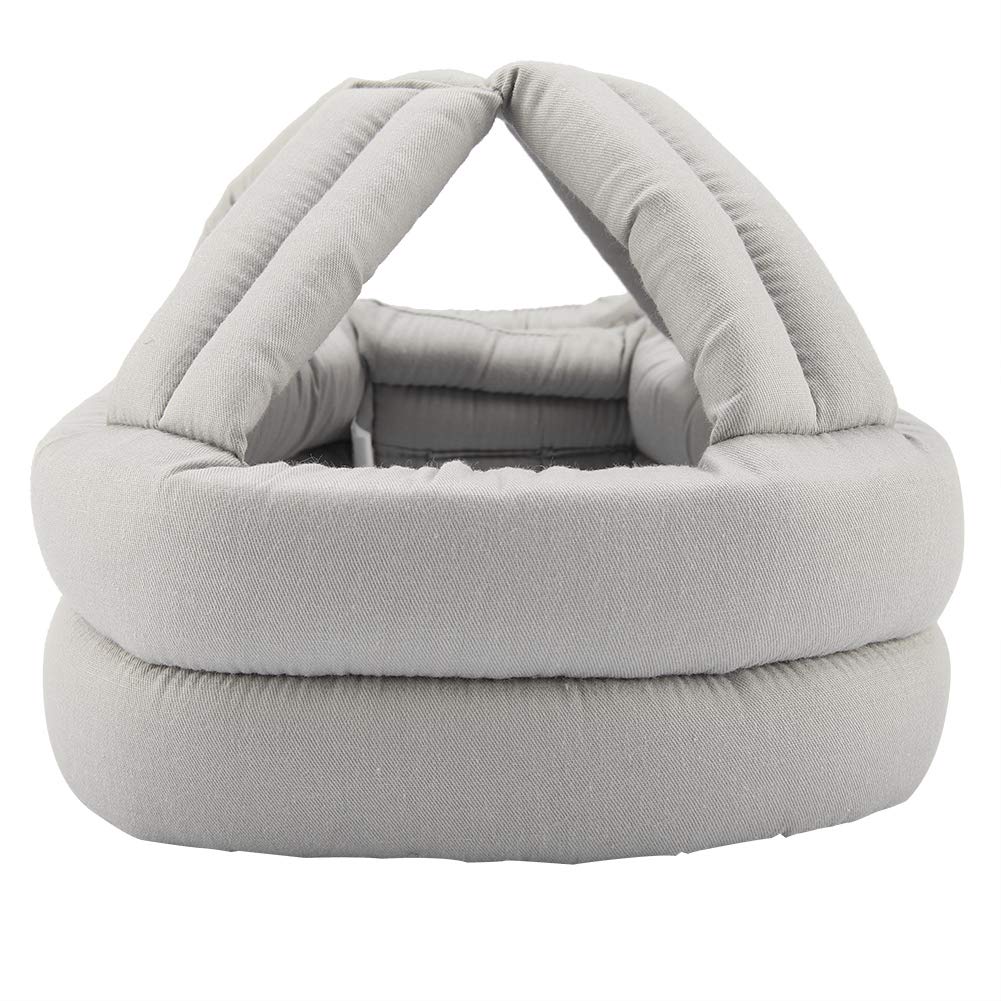 Thick Soft Protective Helmet for Elderly Youth Adult Sizing,Seniors Head Protector Fall Hat Cap,Elder Safety Products Protect Head Injury in Falls,for Home Gardening(Light gray lace)