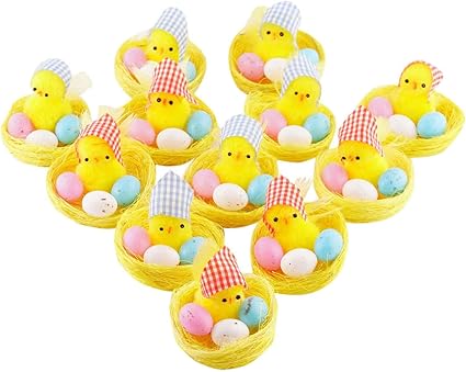 Amazon Com 12pcs Easter Chenille Chicks Cute Yellow Easter Chicks